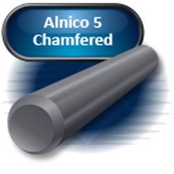 Alnico Round Bar Guitar Magnet, .189" x .640" Chamfered
